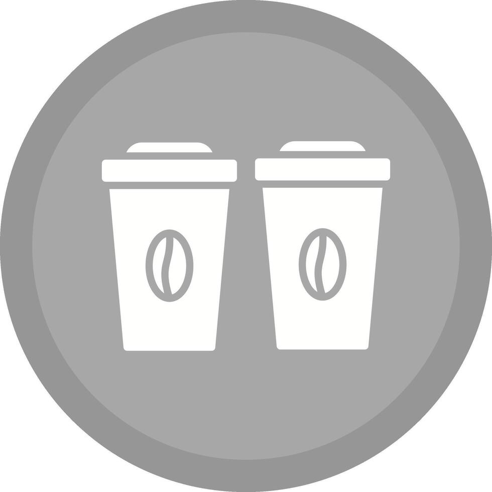 Two Coffees Vector Icon