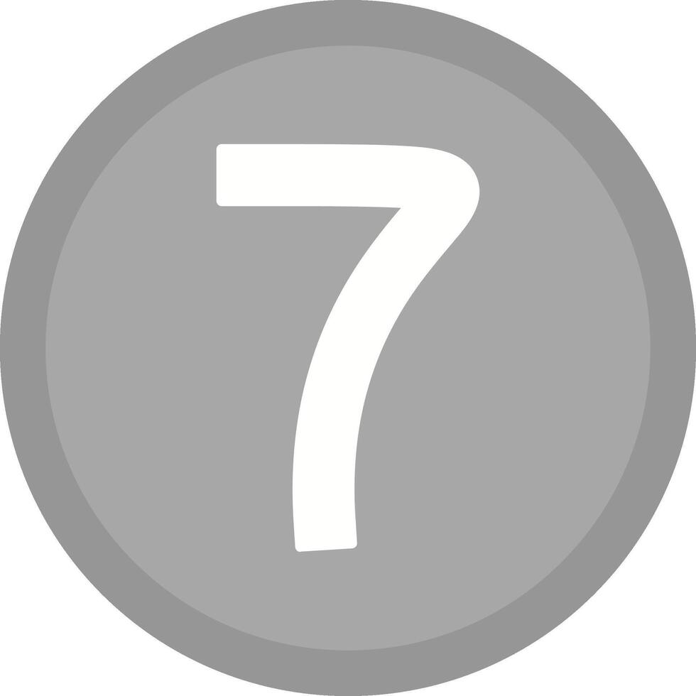 Number Seven Vector Icon