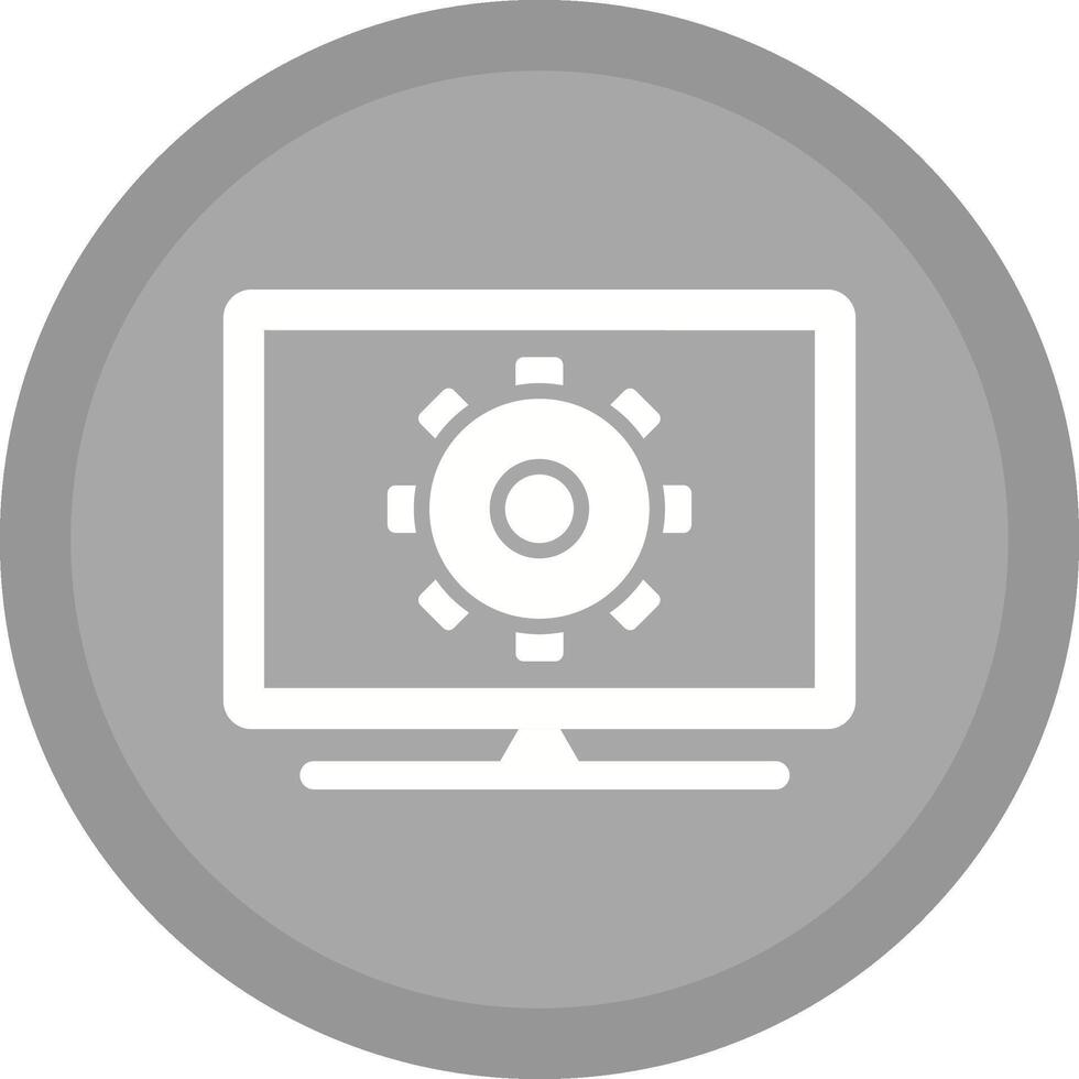 icono de vector de configuración de computadora