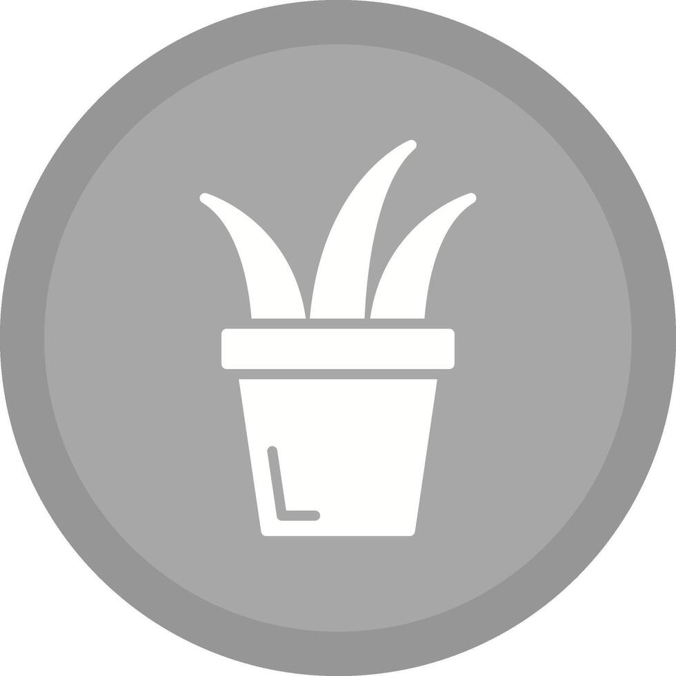 Grass Pot Vector Icon