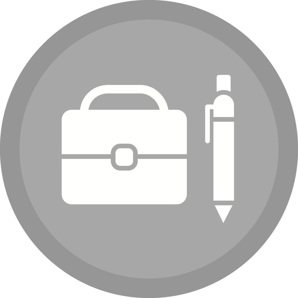 Briefcase and Pen Vector Icon