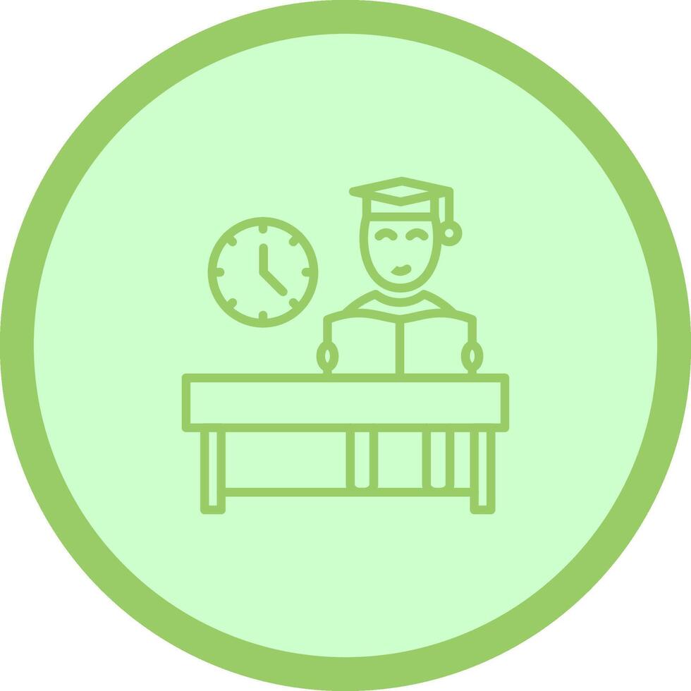 Studying on Desk I Vector Icon