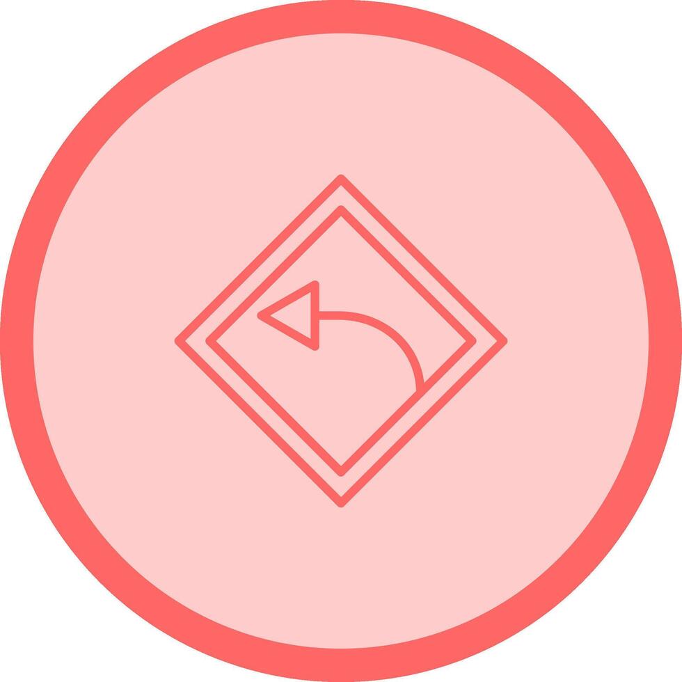 Left Turn Vector Icon