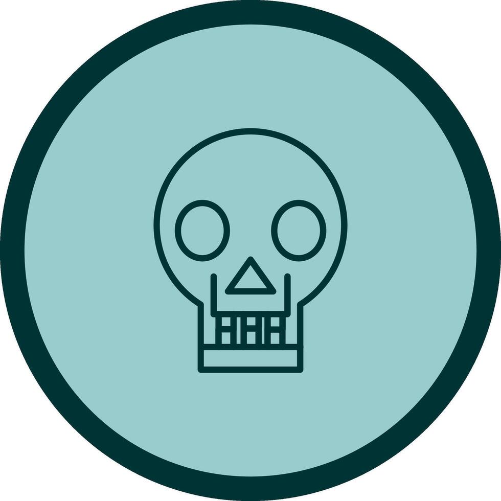 Skull X ray Vector Icon