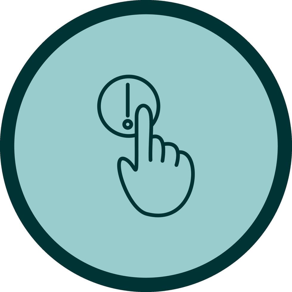 Danger of Hand Press Vector Icon