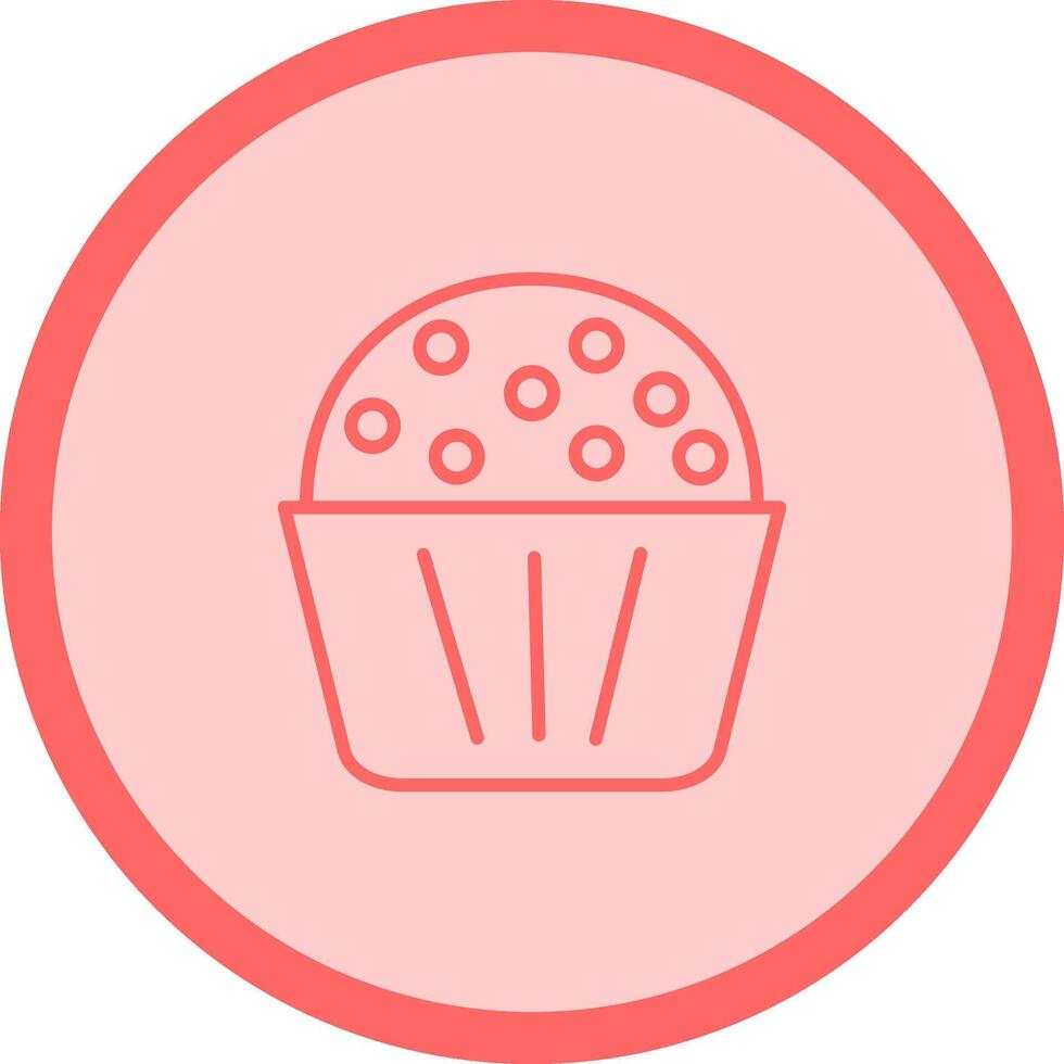 icono de vector de muffin de chocolate