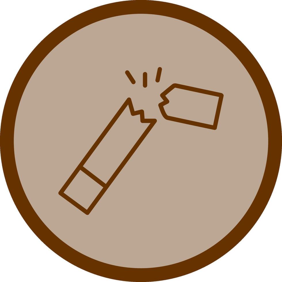 icono de vector de cigarrillo roto