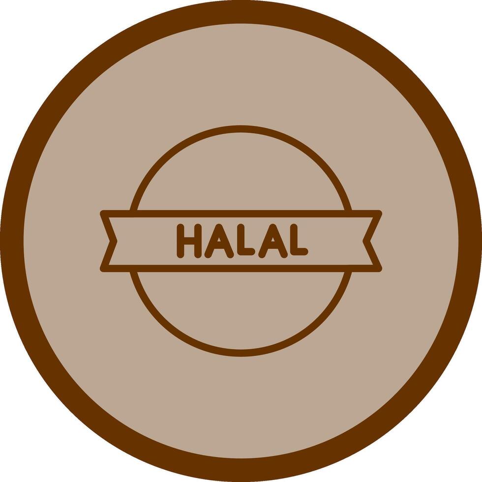Halal Sticker Vector Icon