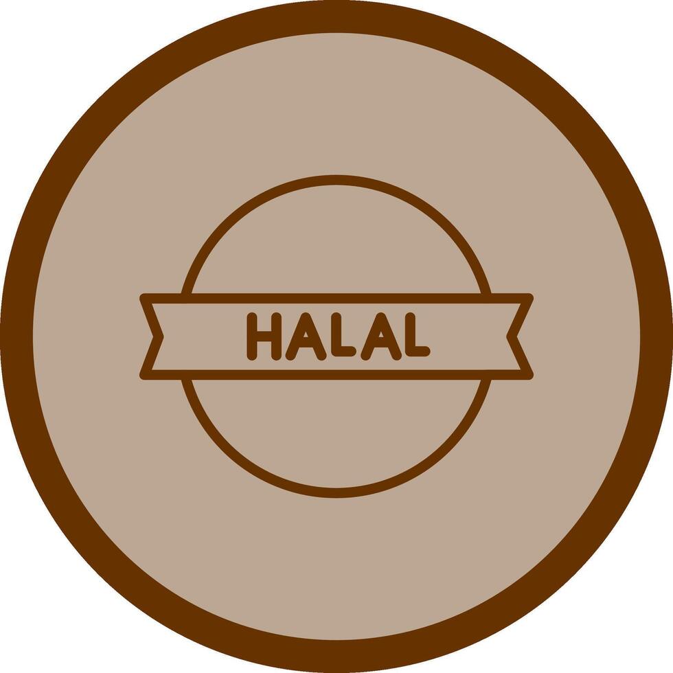 icono de vector de etiqueta halal