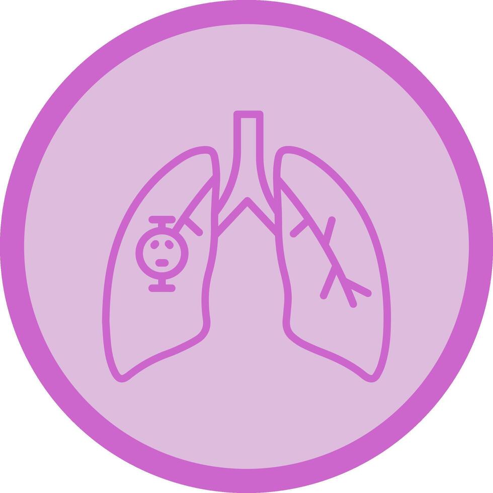 Lung Cancer Vector Icon