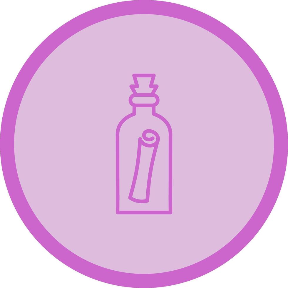 Scroll in Bottle Vector Icon