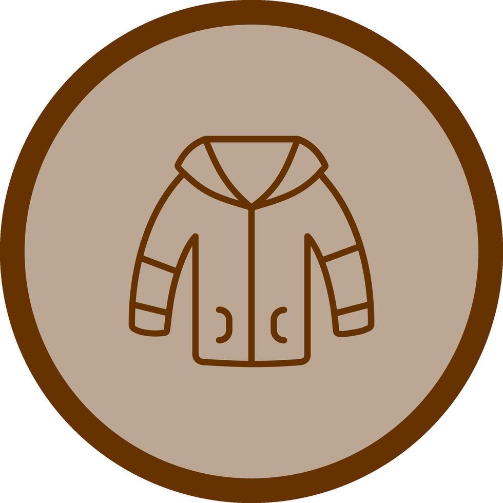 icono de vector de chaqueta de invierno