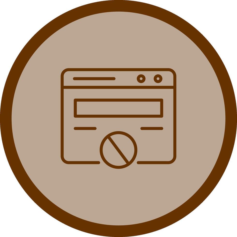 Block Website Vector Icon