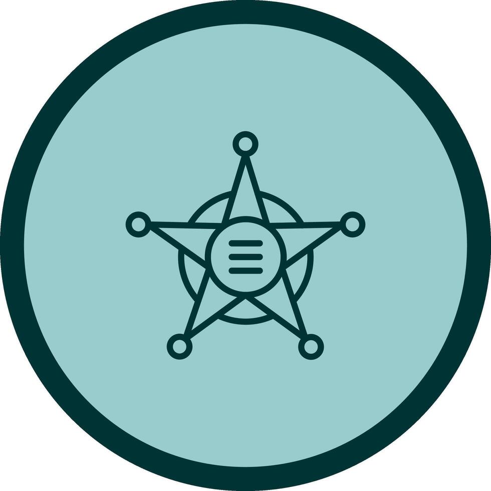 Sheriff Badge Vector Icon