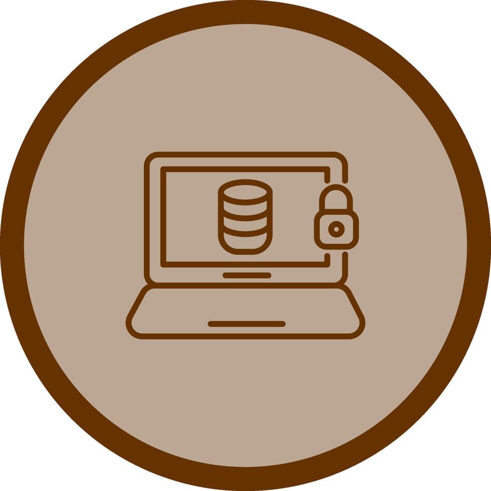 icono de vector de seguridad de datos