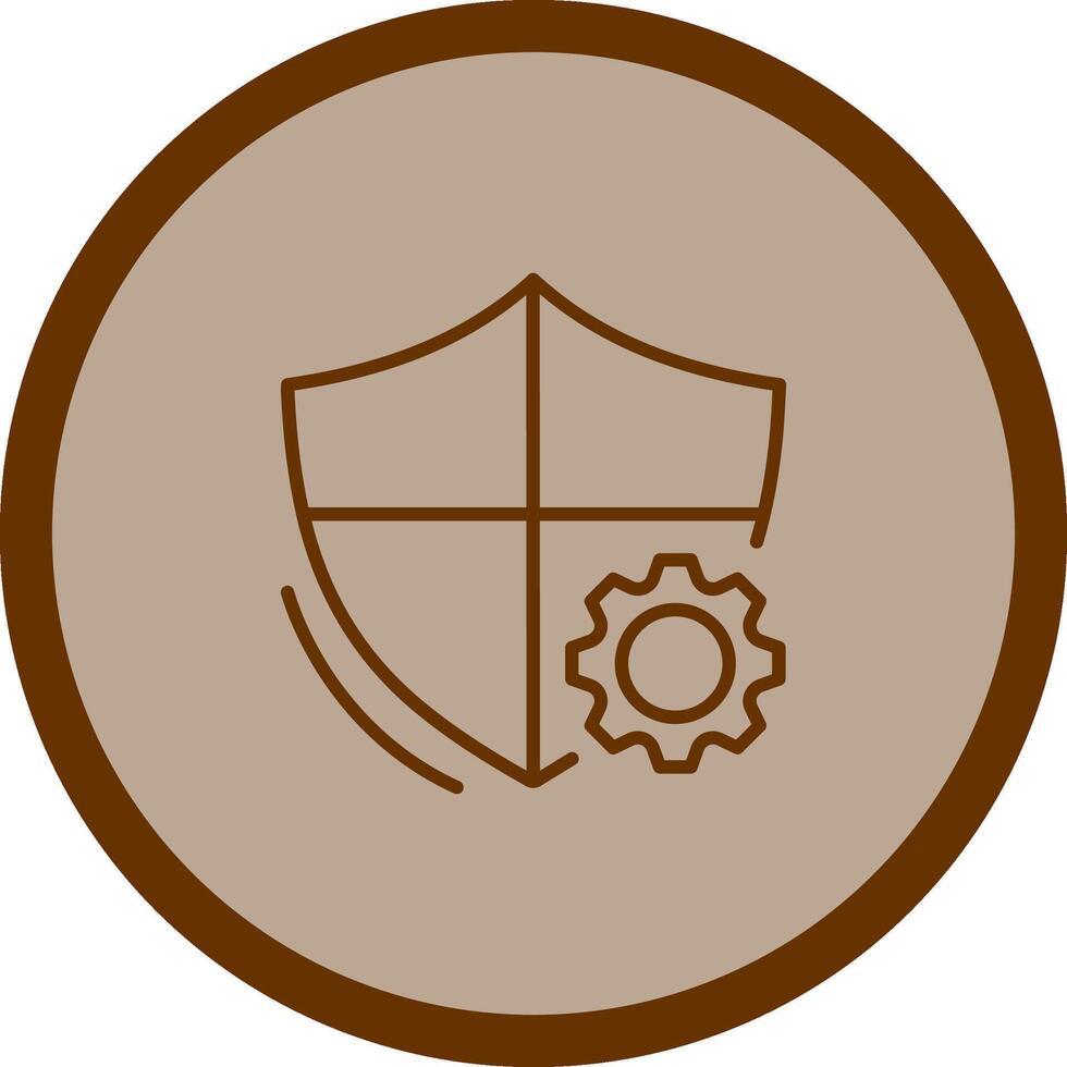 icono de vector de configuración de escudo