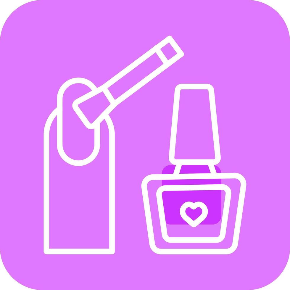 icono de vector de esmalte de uñas