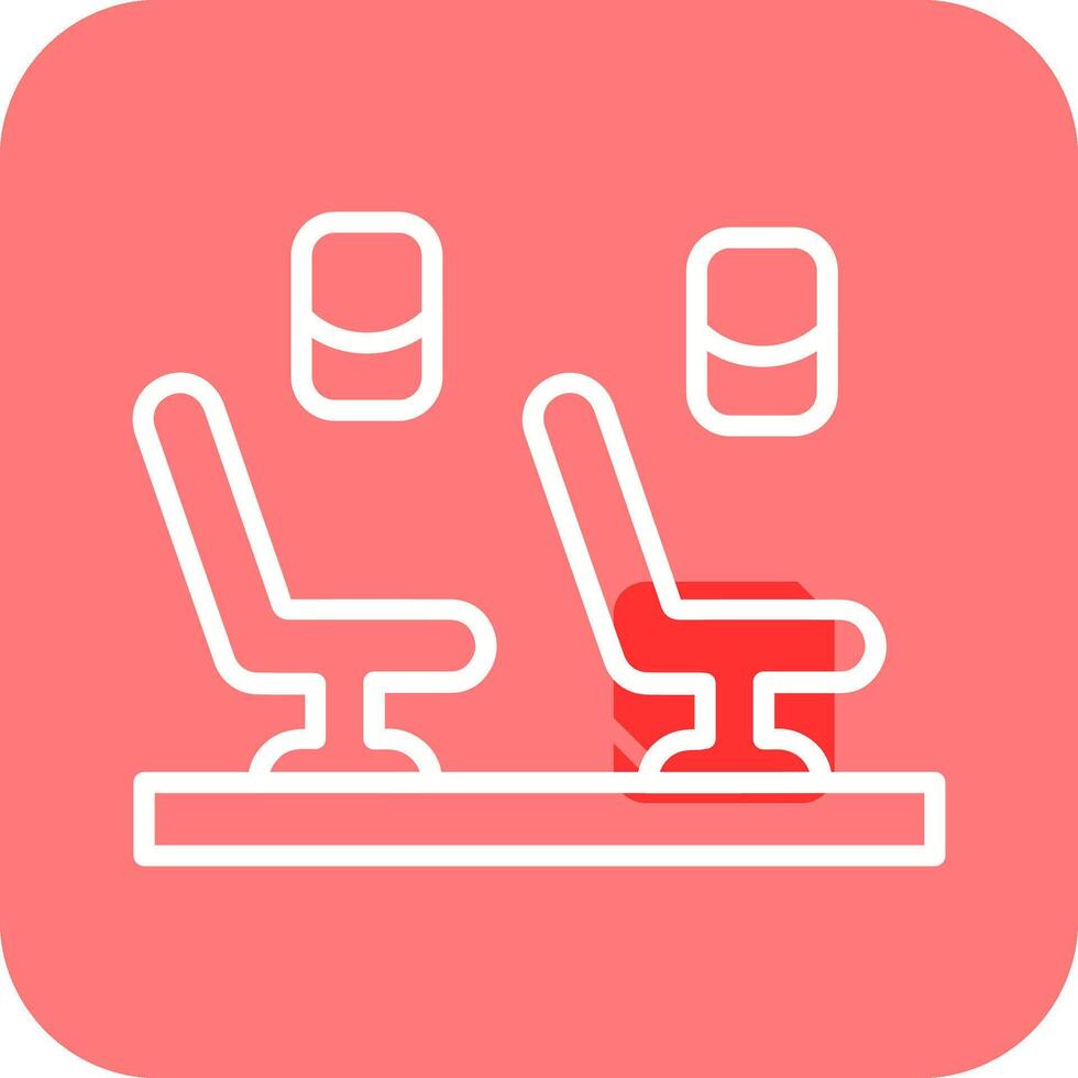 Seats in Plane Vector Icon