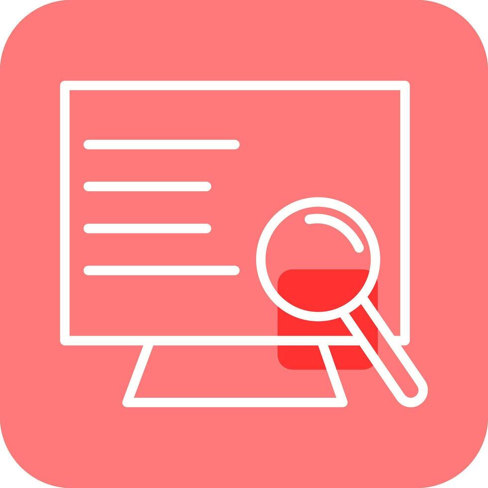 Computer Search Vector Icon
