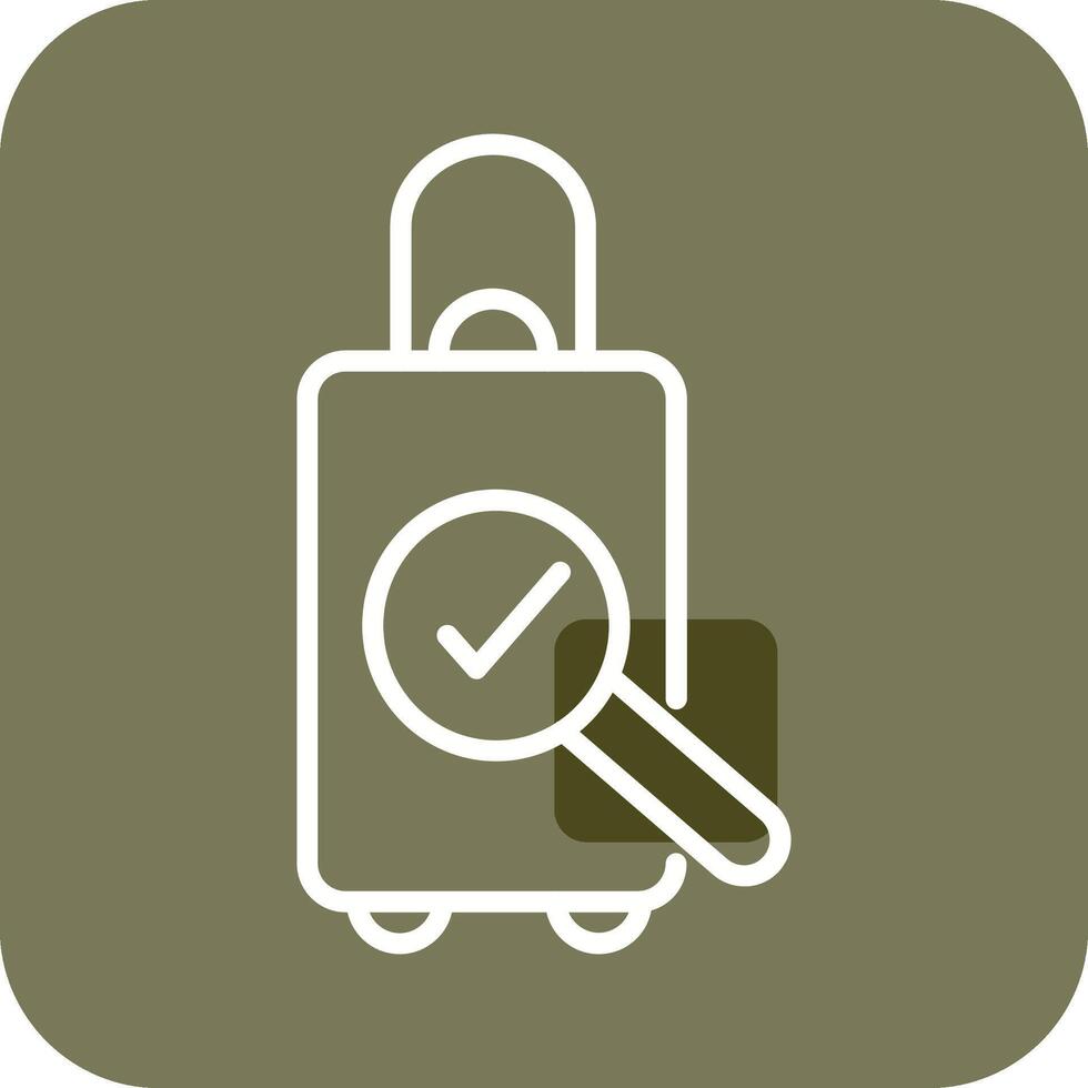 Luggage Inspection Vector Icon