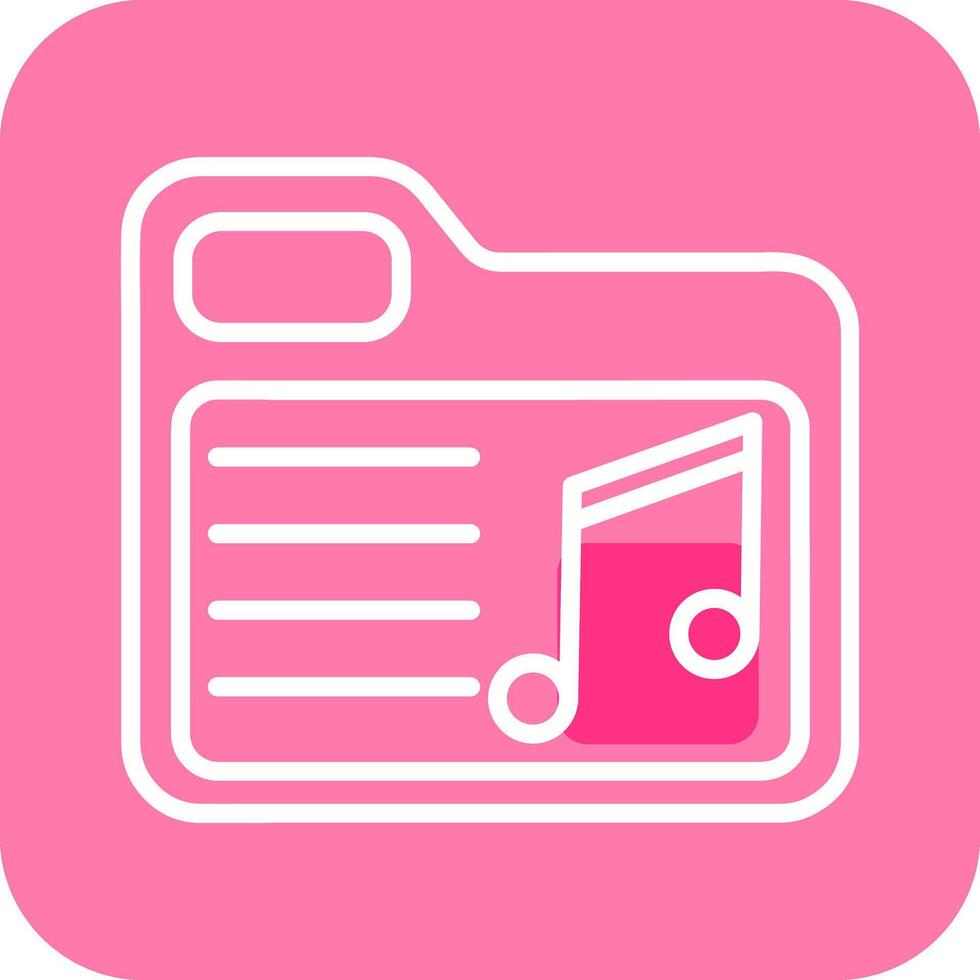 Music Folder Vector Icon