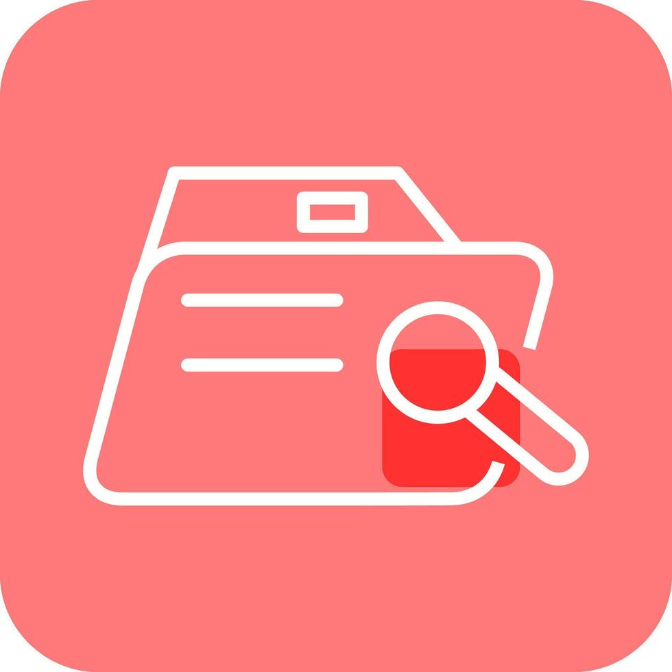 Magnifier Folder Vector Icon