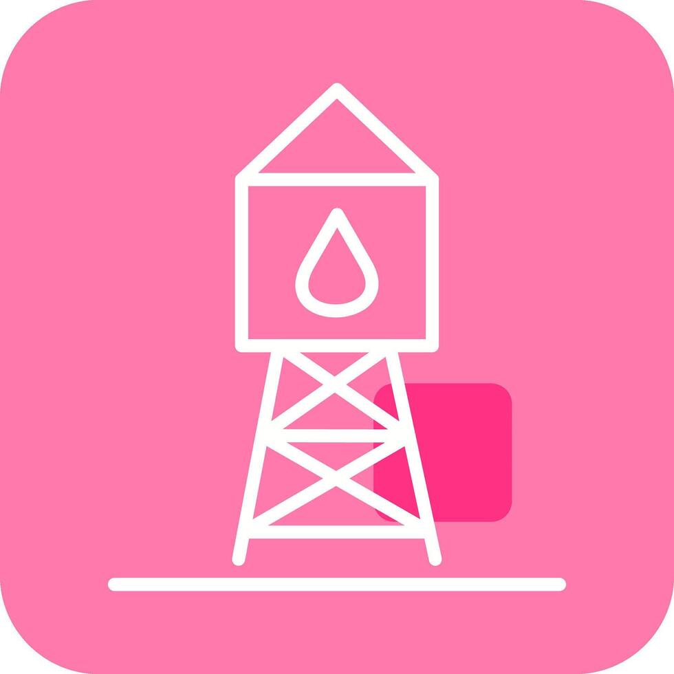 icono de vector de torre de agua