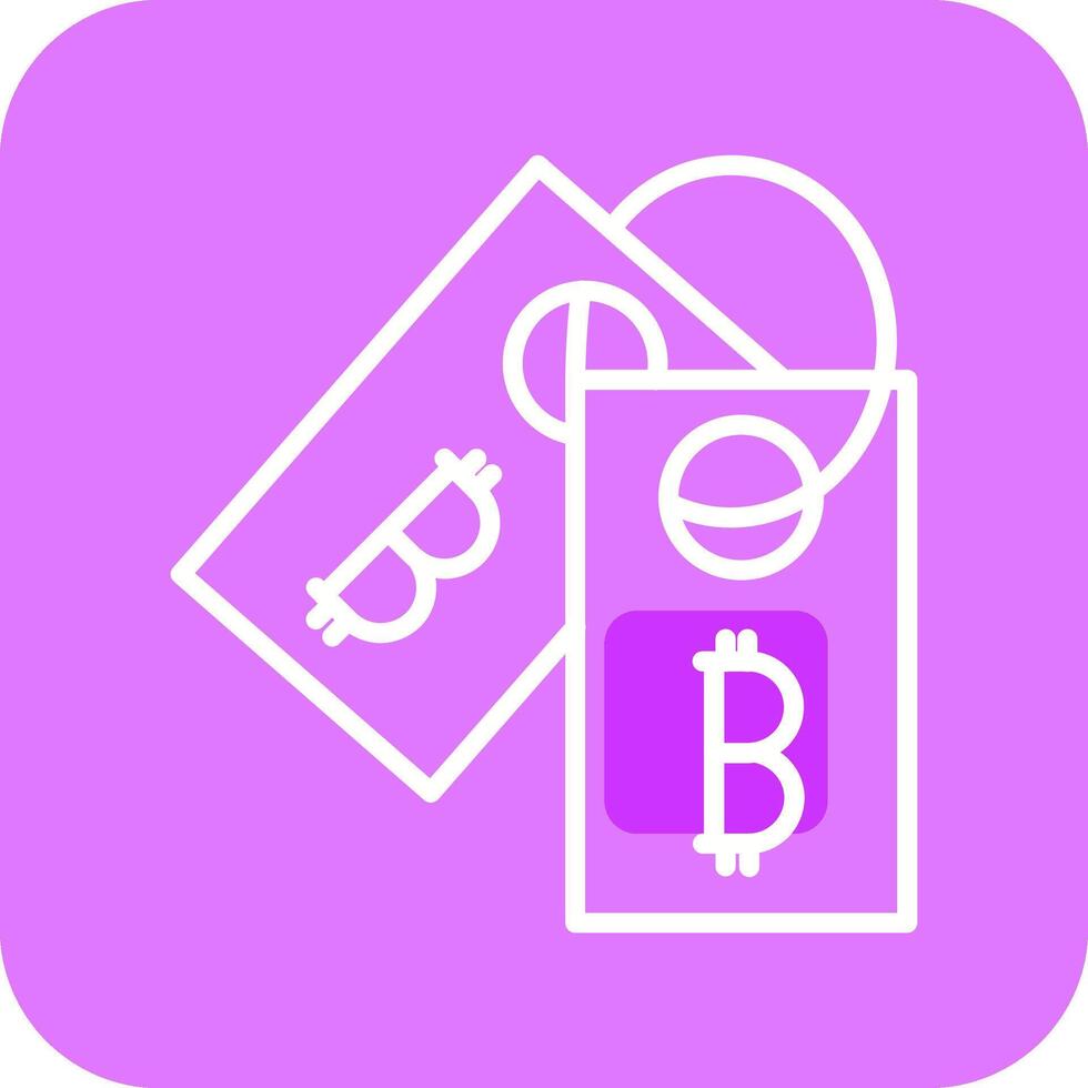 Bitcoin Label Tag Vector Icon