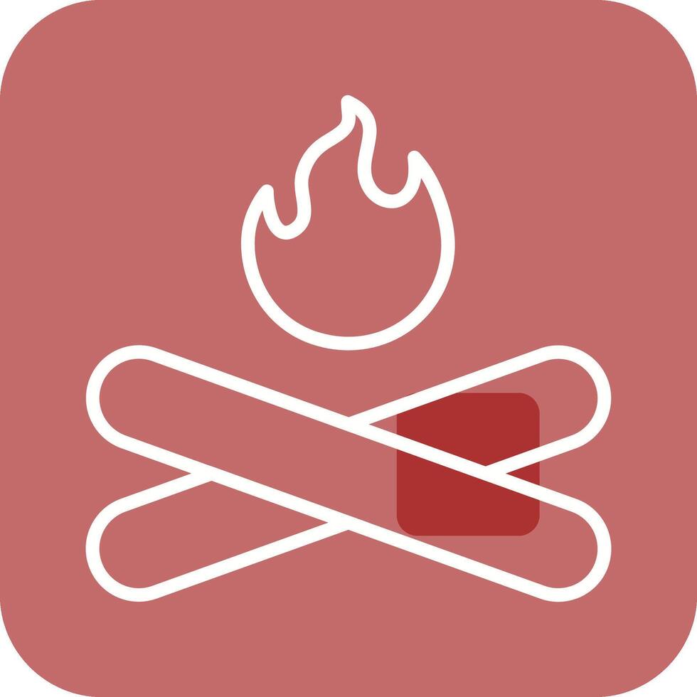 Camp Fire Vector Icon