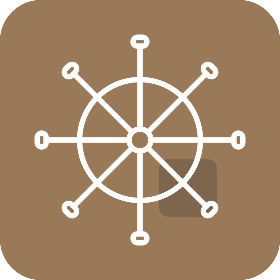 Ship Wheel Vector Icon