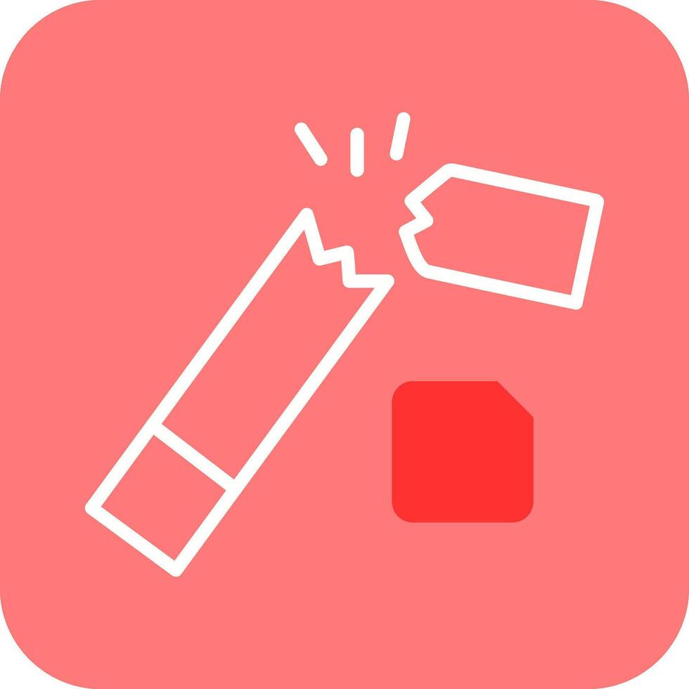 Broken Cigarette Vector Icon
