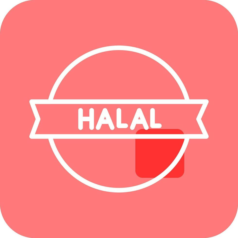 icono de vector de etiqueta halal