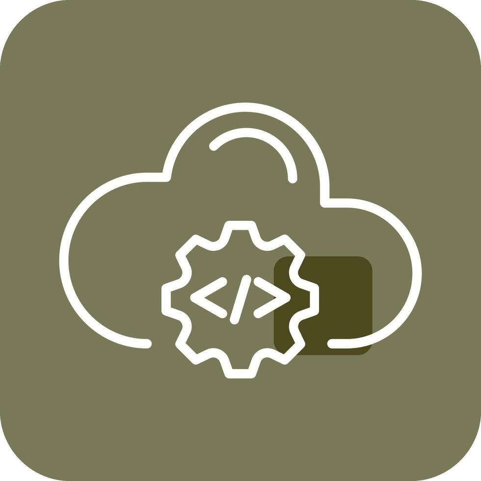 Cloud Coding Vector Icon