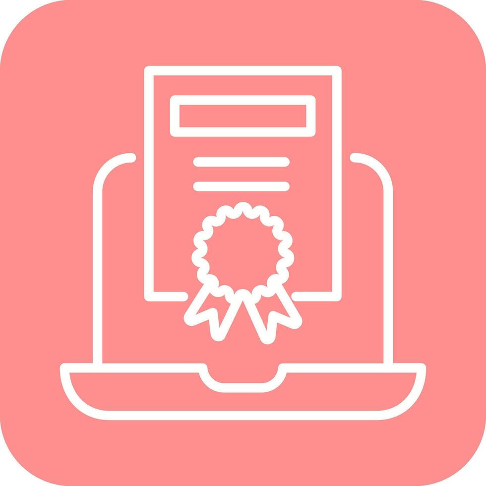 Online Certificate Vector Icon