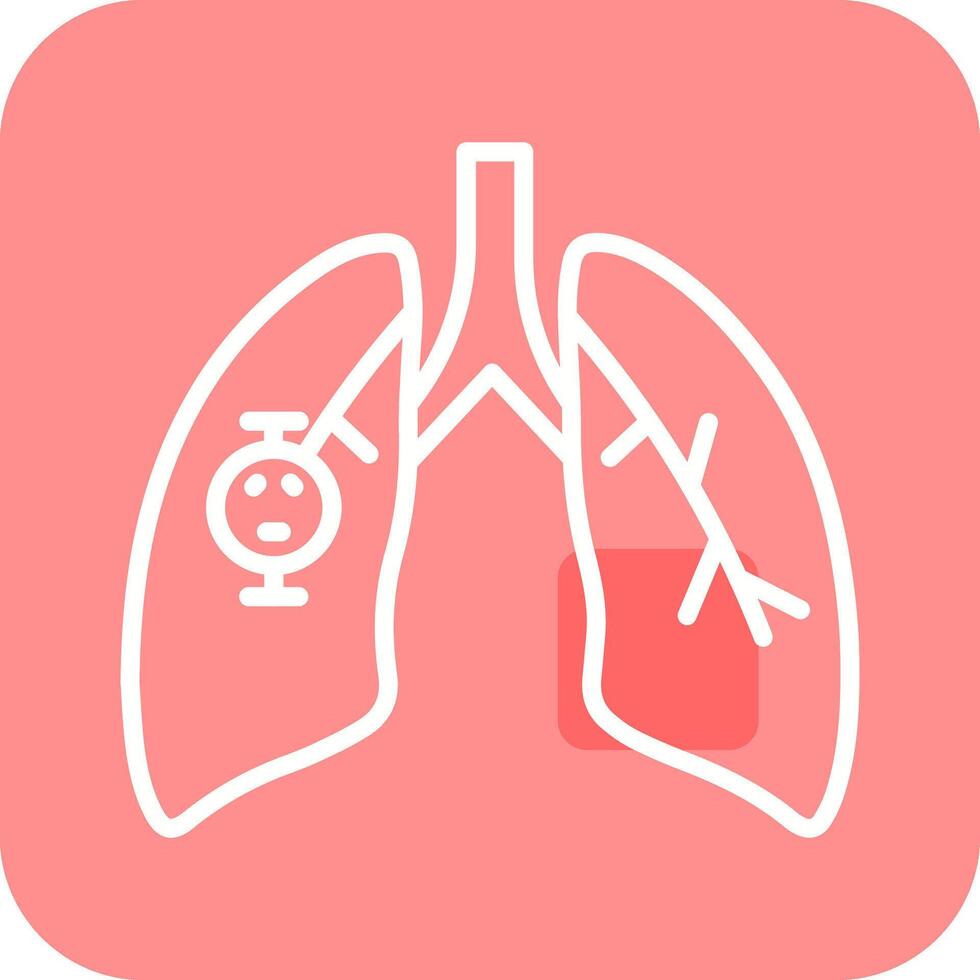 icono de vector de cáncer de pulmón