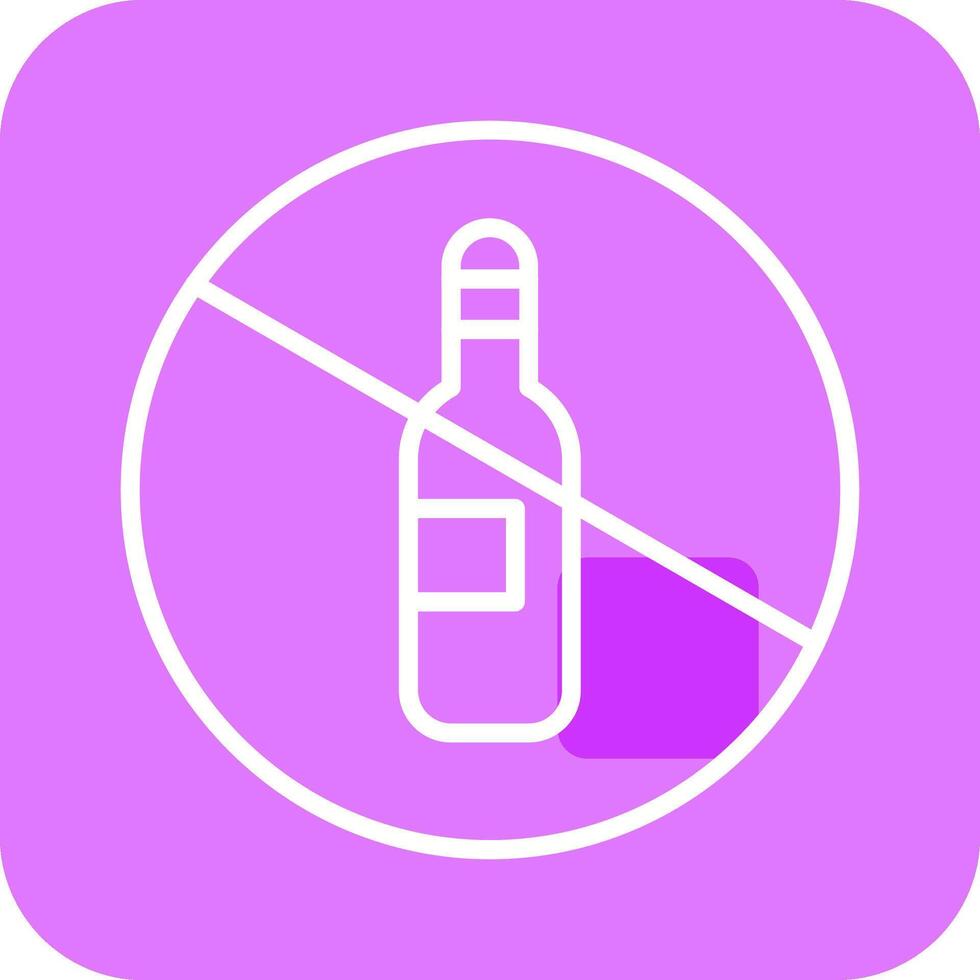 No Drinking Vector Icon