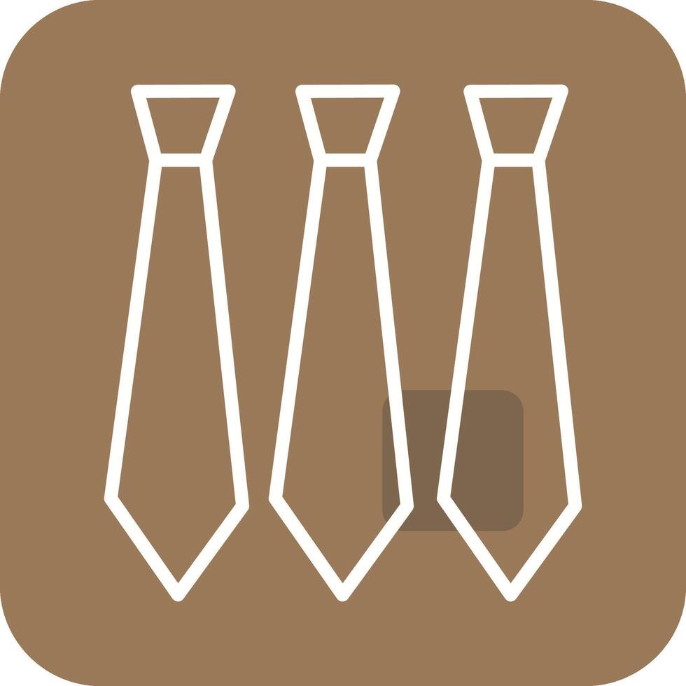 Three Ties Vector Icon