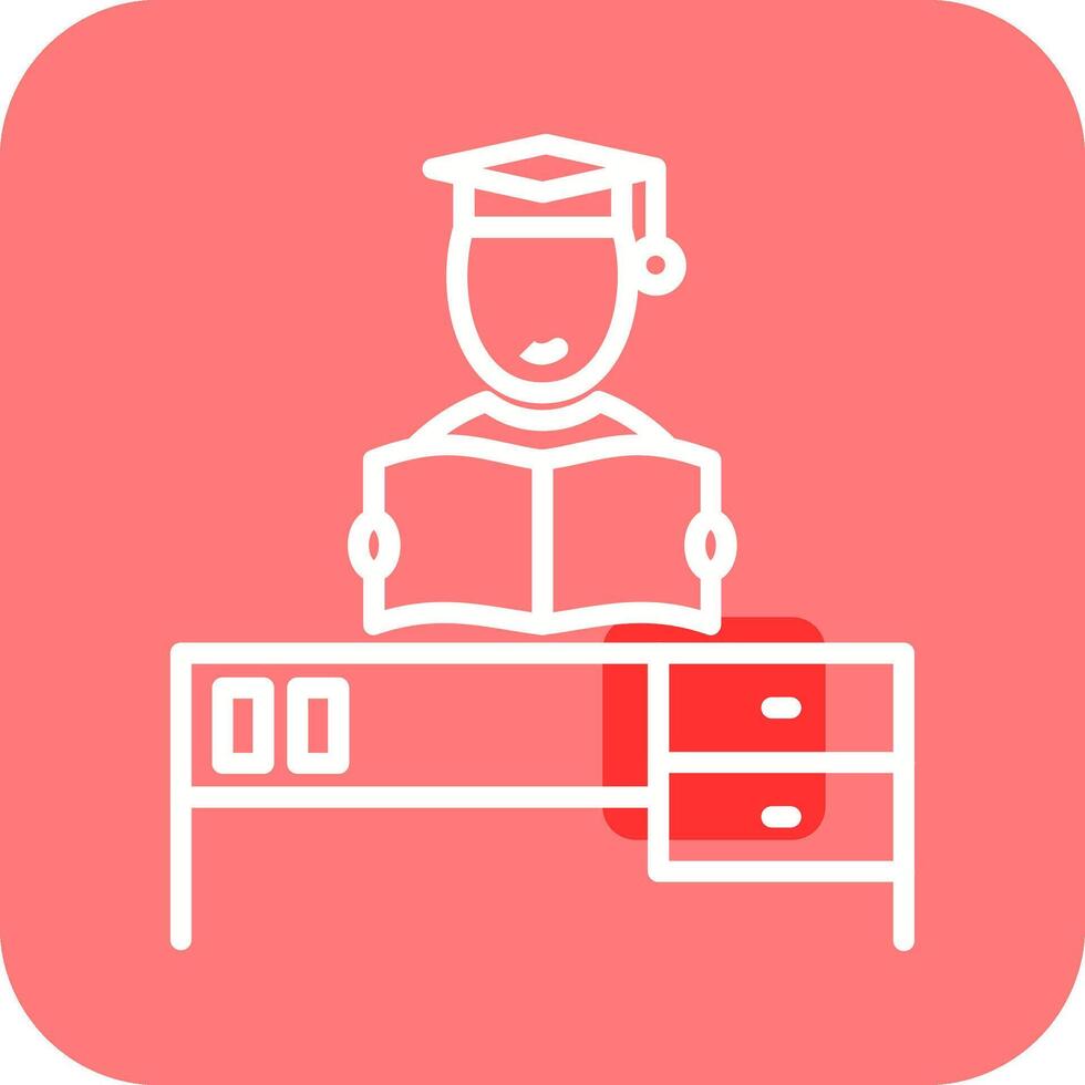 Studying on Desk II Vector Icon