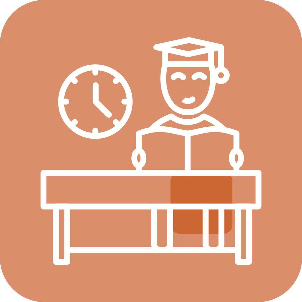 Studying on Desk I Vector Icon