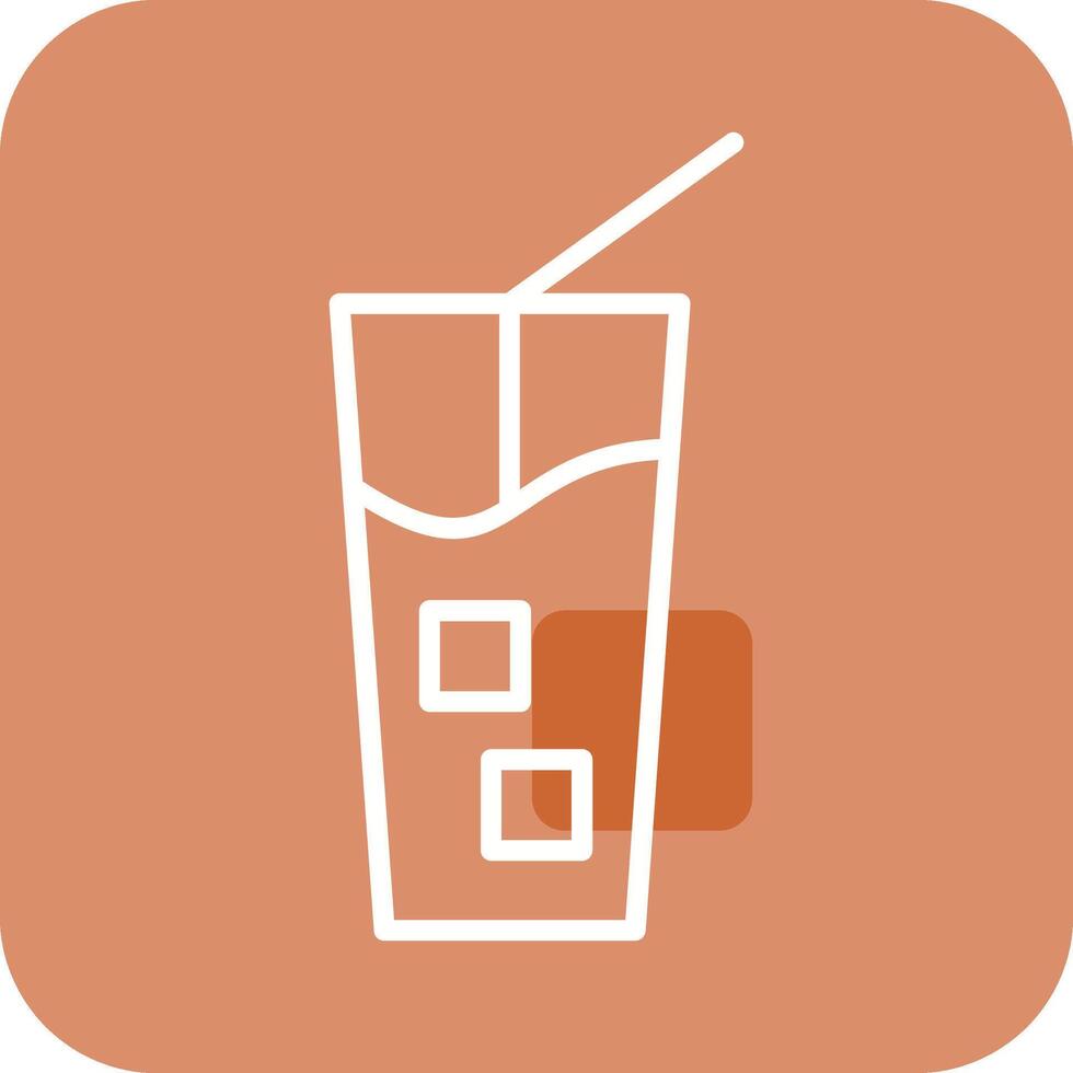 Iced Coffee Vector Icon