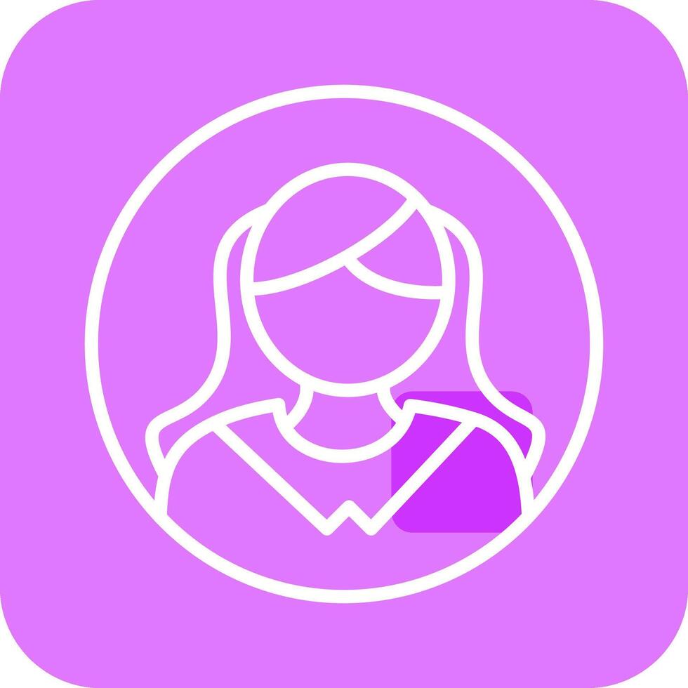 Female Profile Vector Icon