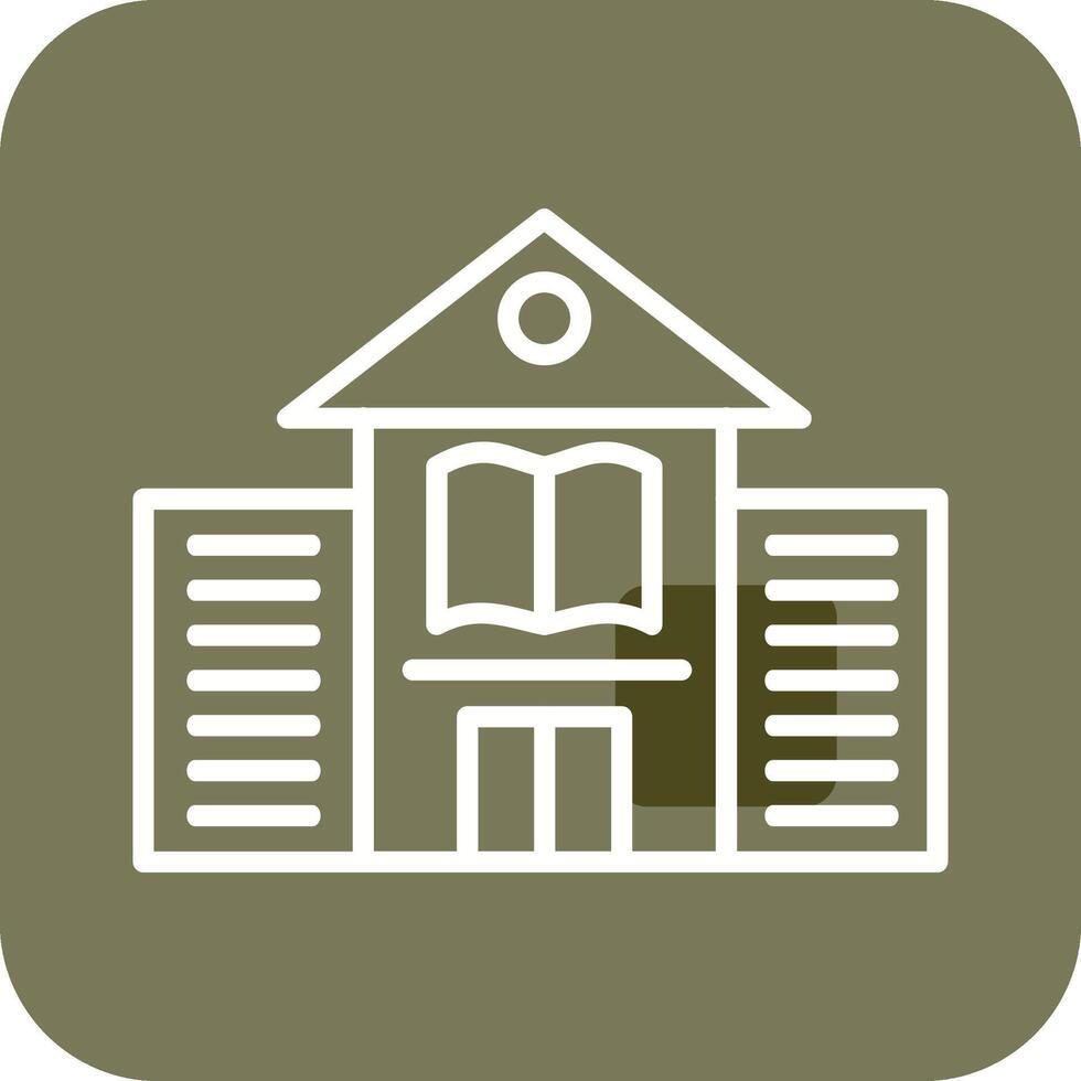 icono de vector de edificio de biblioteca