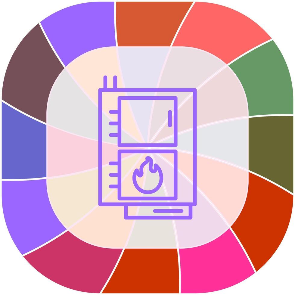 icono de vector de caldera de combustible sólido