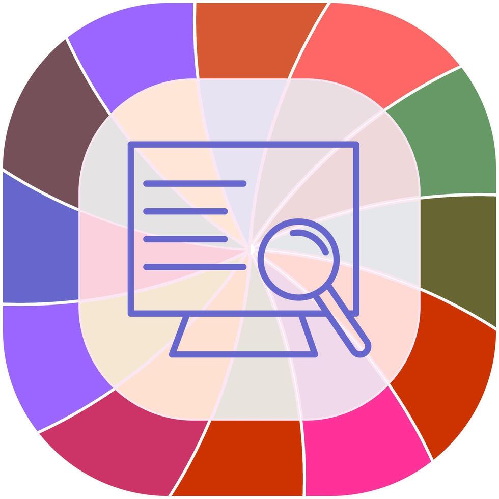 Computer Search Vector Icon