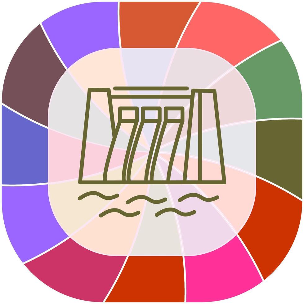 Water Dam Vector Icon