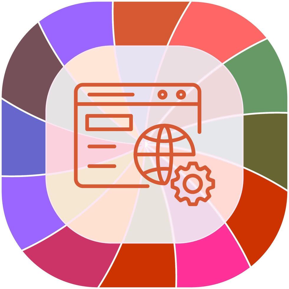 Browser Setting Vector Icon