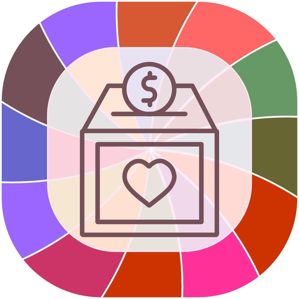 Charity Box Vector Icon