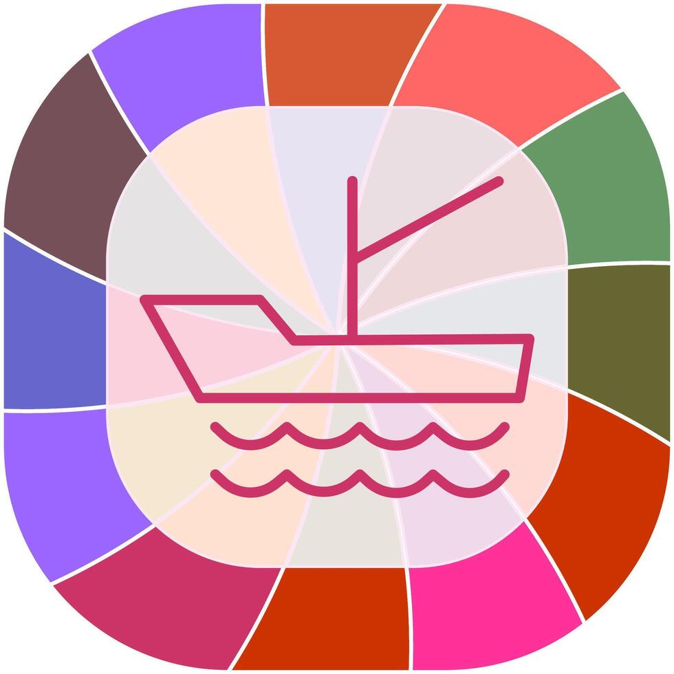 icono de vector de barco