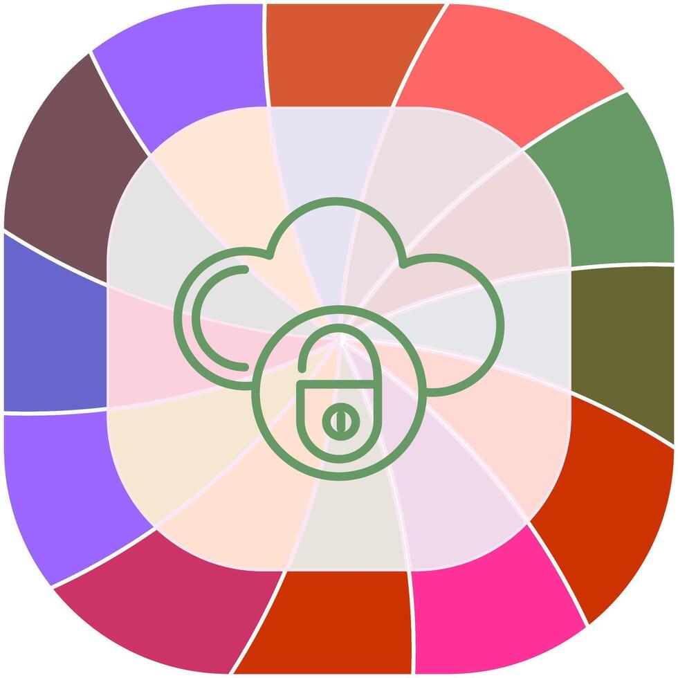 Secure Cloud Vector Icon