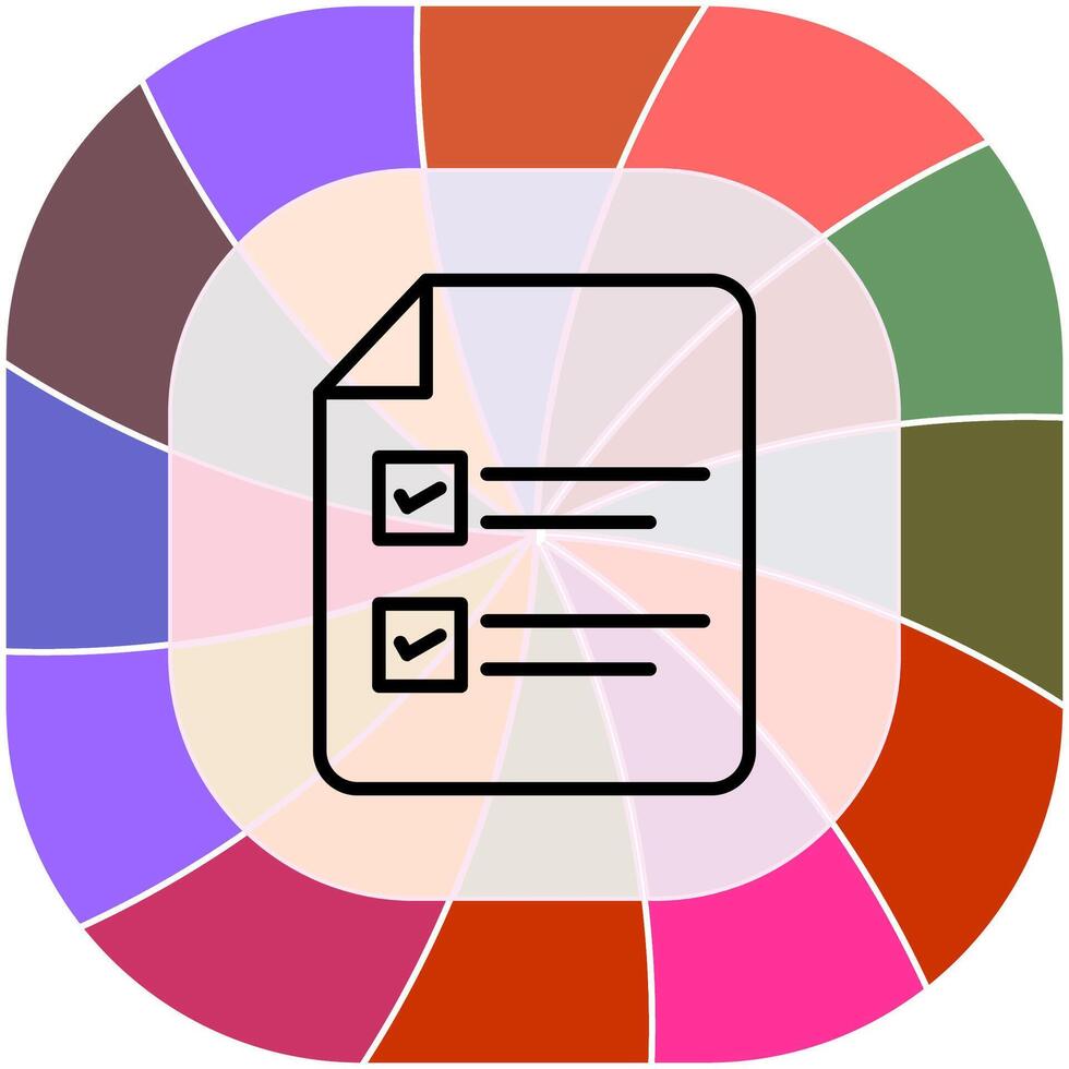 Filling Ballot Paper Vector Icon